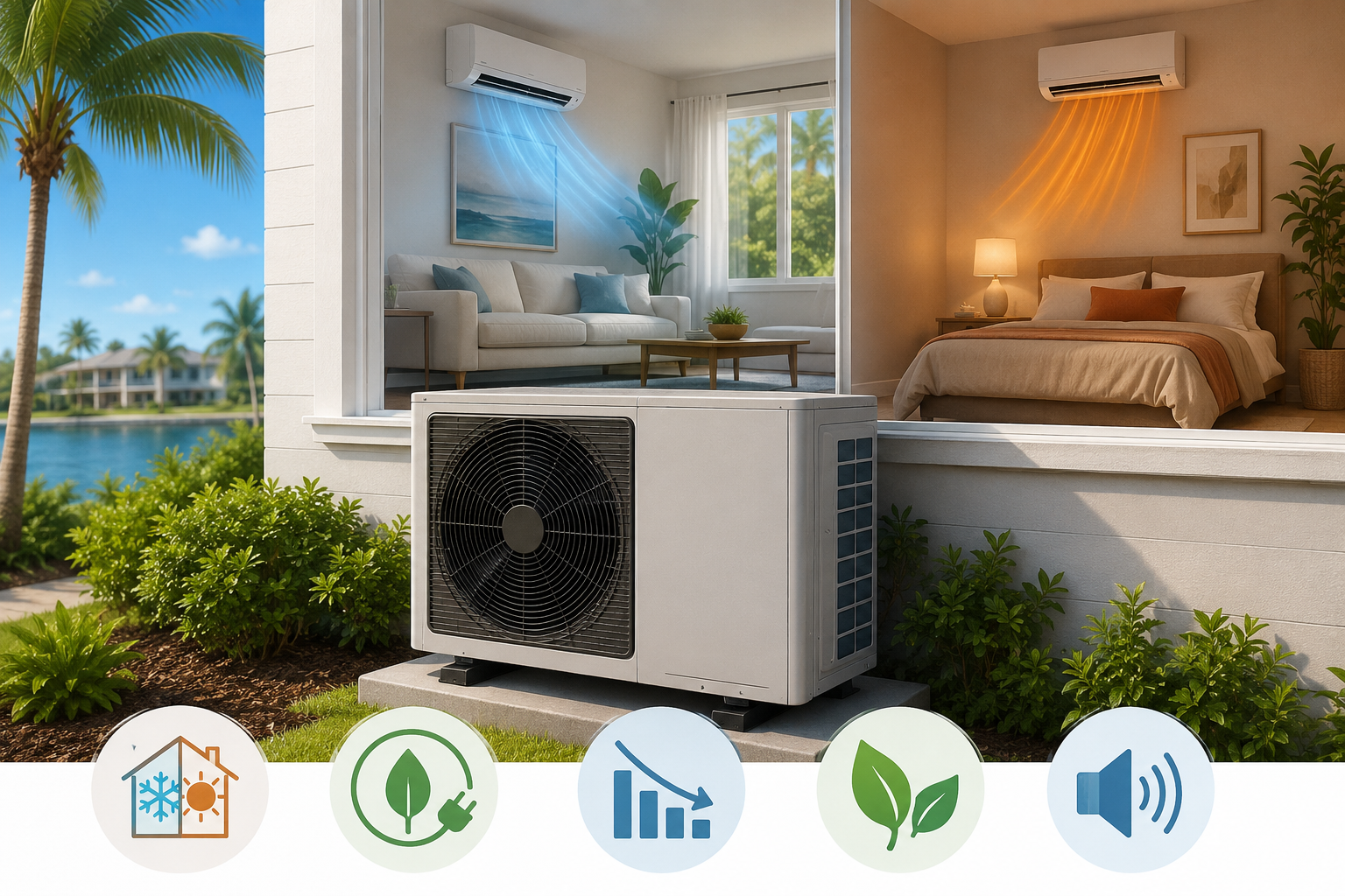 Heat pump outdoor unit installed at North Port home